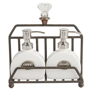 Mud Pie 4441002 Vintage-Inspired Door Knob Soap Pump (Set of 3)