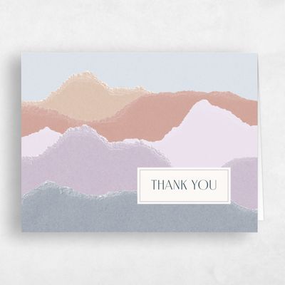 Lavender, Purple Wedding Thank You - Lysander Landscape
