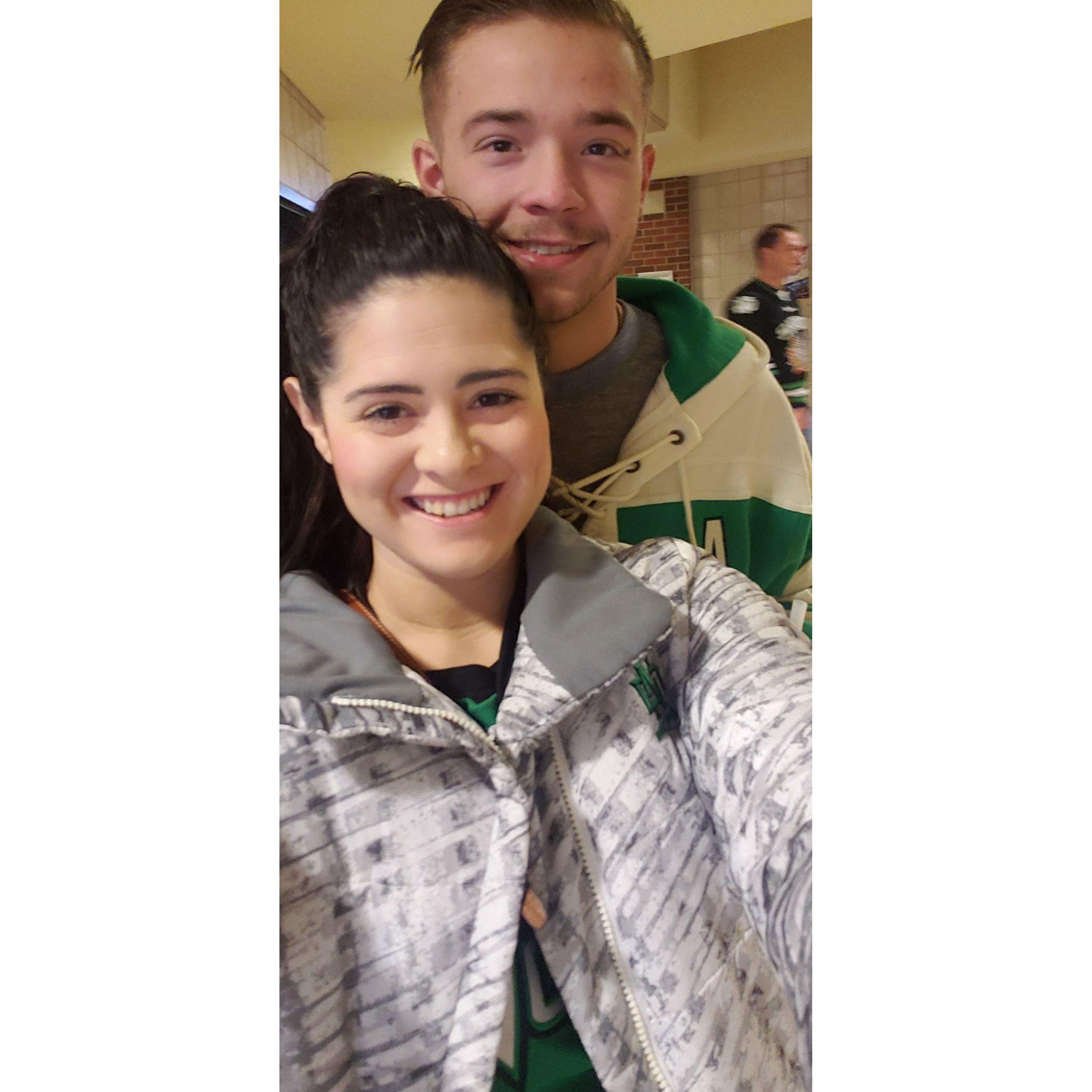 We love watching hockey together.