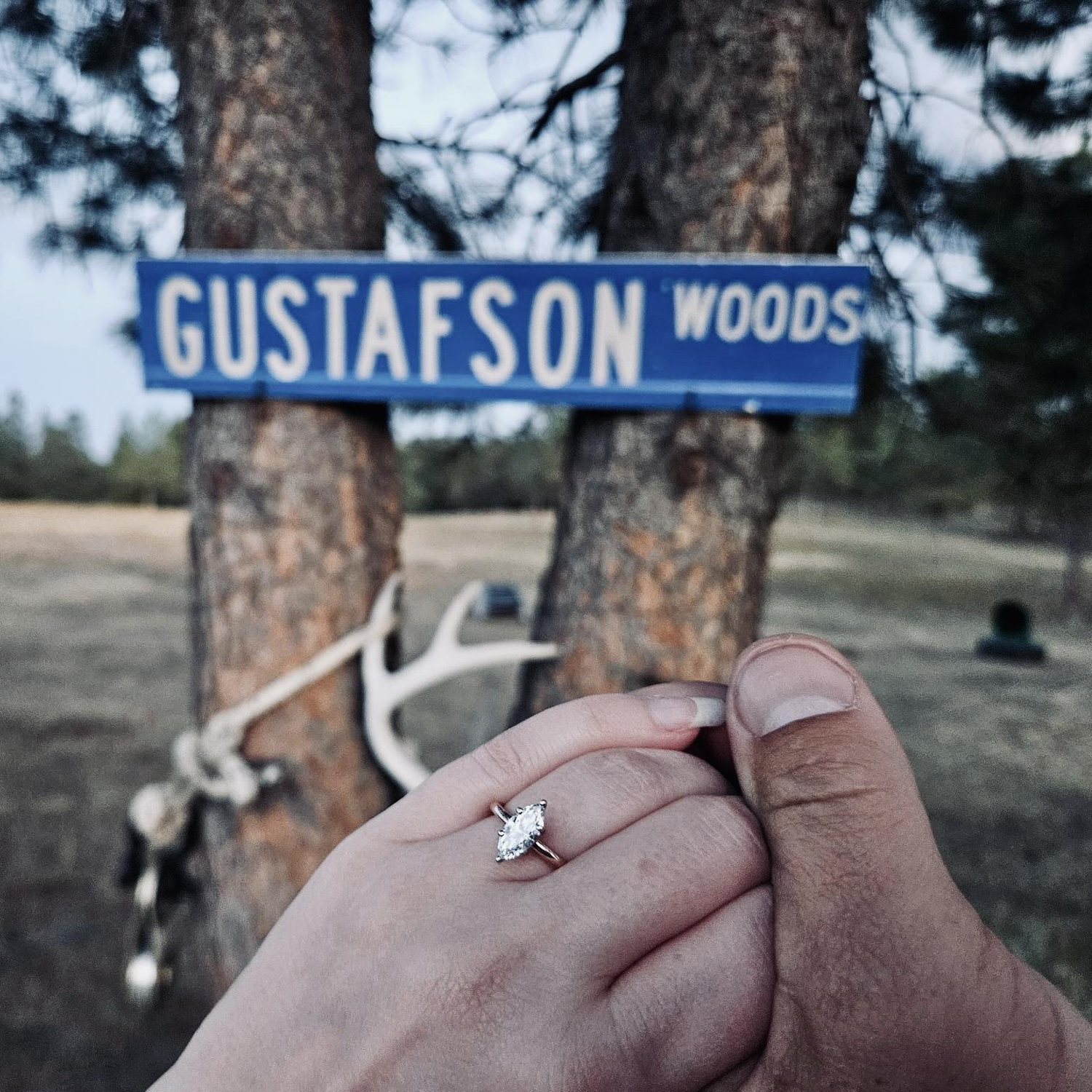 Where we got engaged: Roundup, Montana