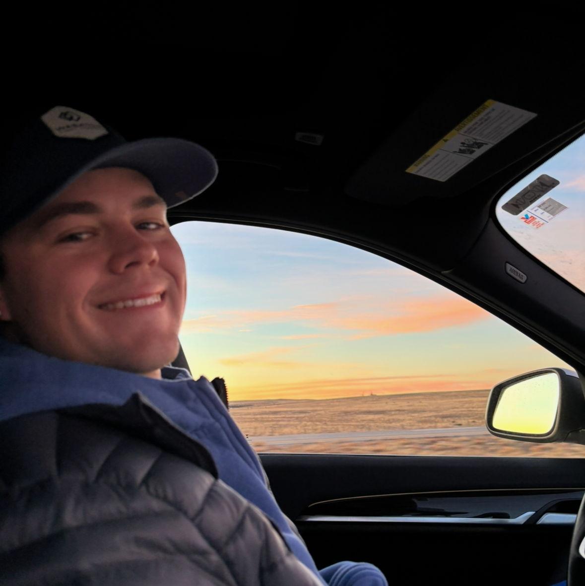 On the road for our 30 hour car ride from Oconomowoc, WI to San Rafael, CA.