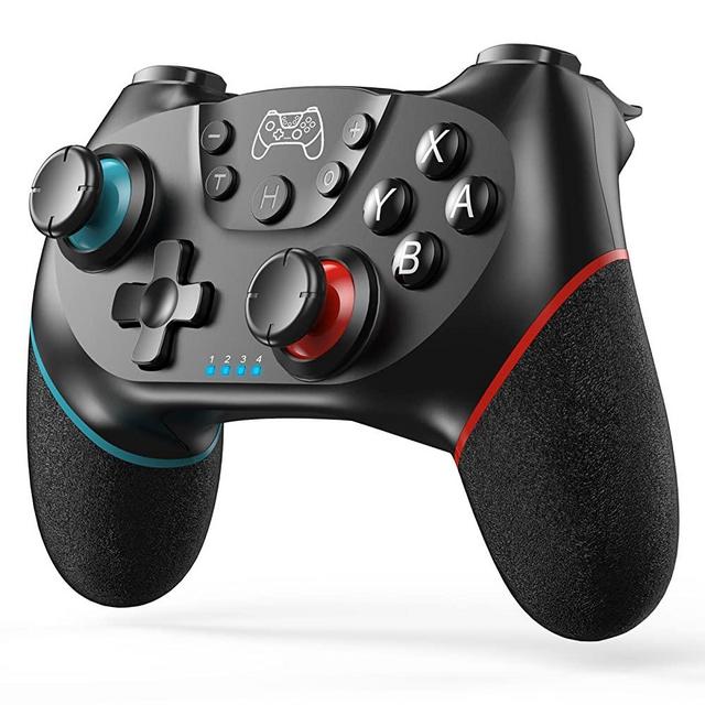 Switch Controller, Wireless Pro Controller for Switch/Switch Lite/Switch OLED, Switch Remote Gamepad with Joystick, Adjustable Turbo Vibration, Ergonomic Non-Slip - Black