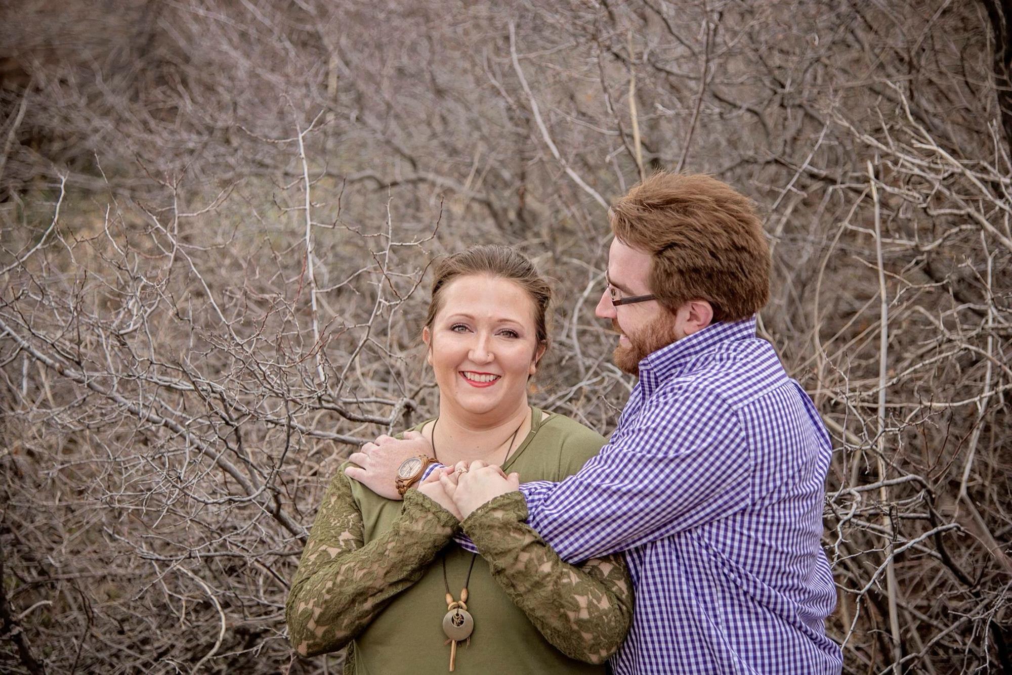 Engagement photos at Red Rocks courtesy of Becca Romine with Feathered Penny Photography