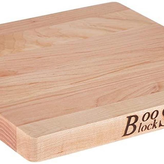 John Boos Block 215 Chop-N-Slice Maple Wood Edge Grain Reversible Cutting Board, 10 Inches x 10 Inches x 1 Inches