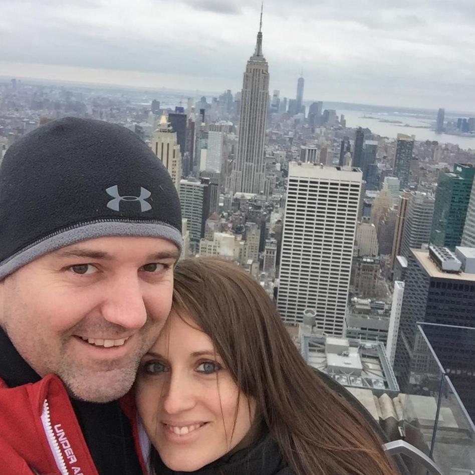 At "The top of the Rock" In New York, NY.