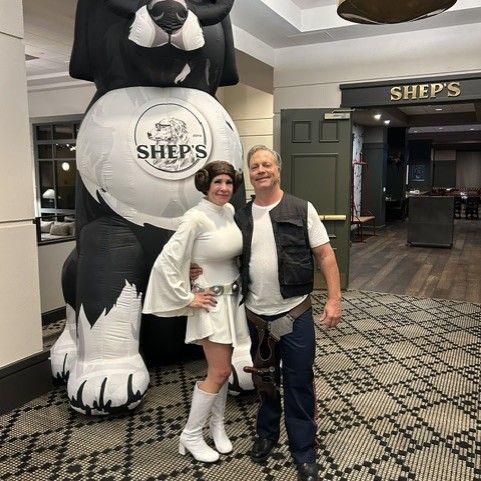 Princess Leia and Han Solo