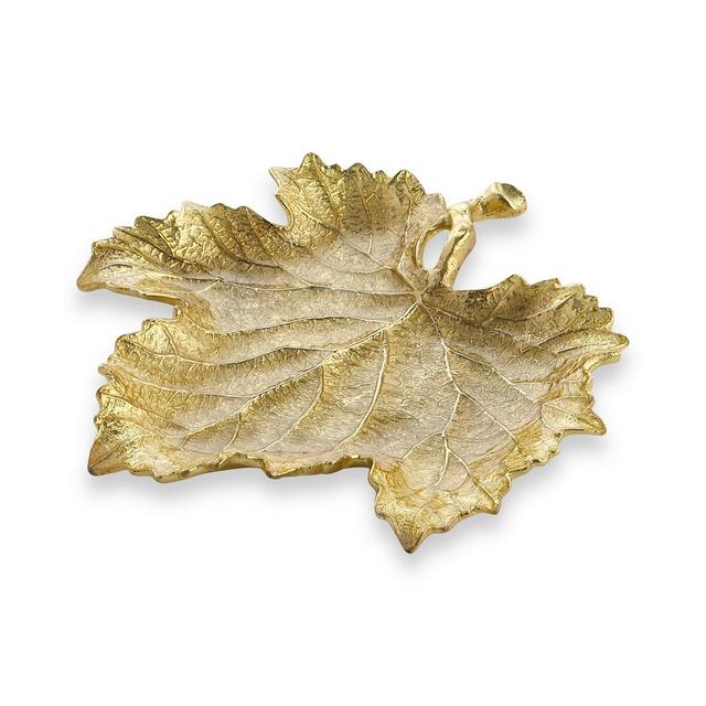 Michael Aram Gold Grape Leaf Snack Plate