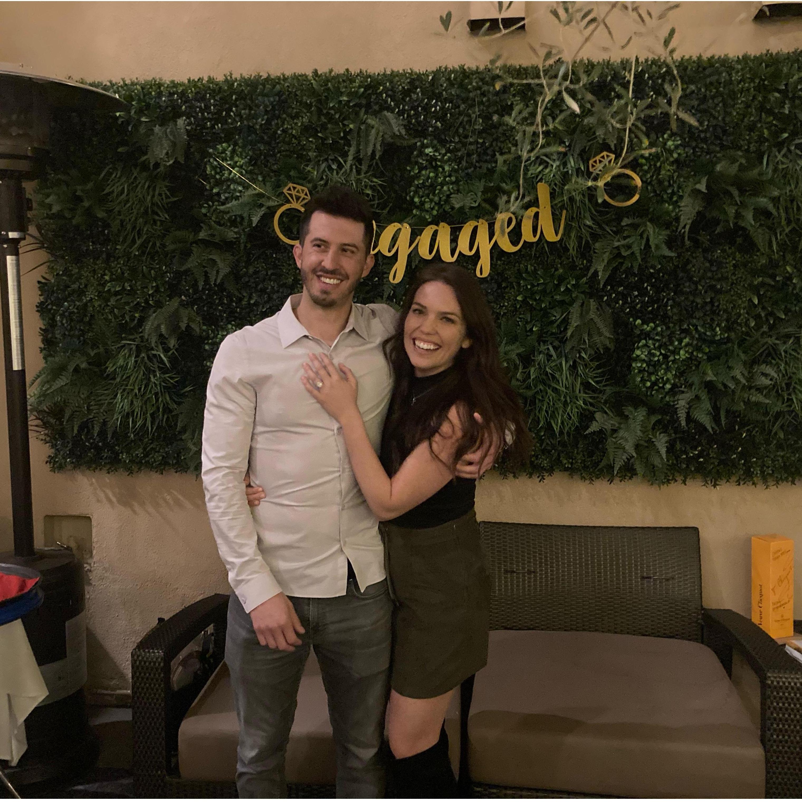 The surprise reception after our engagement!