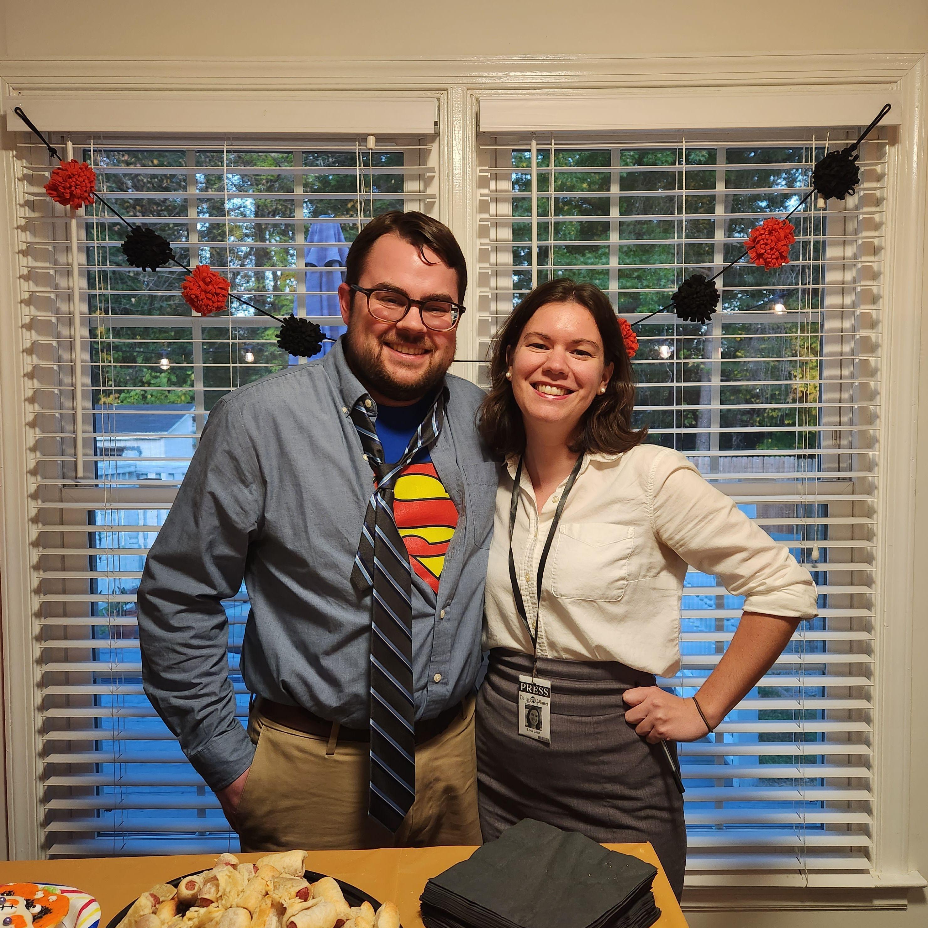 Clark Kent and Lois Lane, reporting for duty!