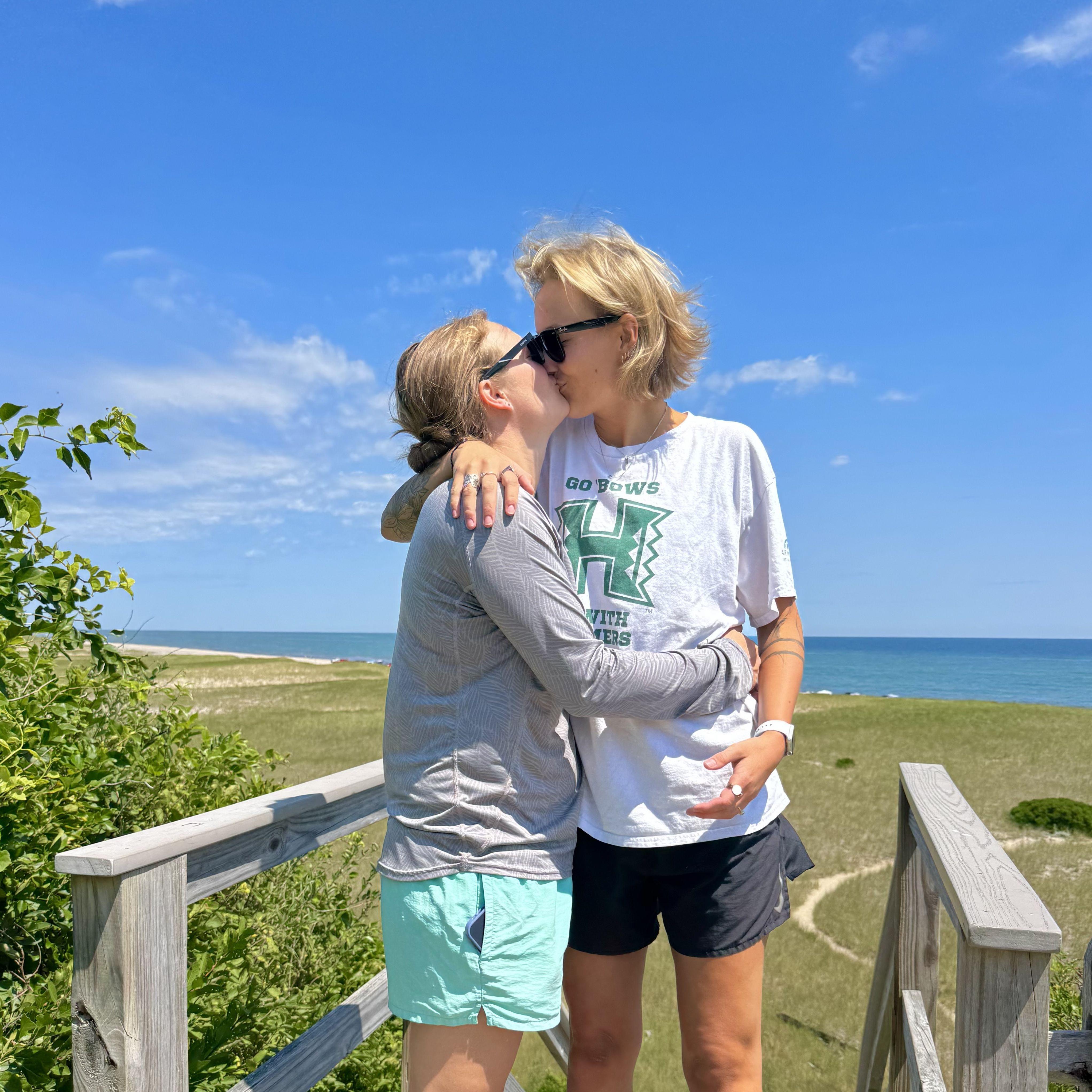 Taken at the top of the stairs down to the beach in Cape Cod. August 2025.