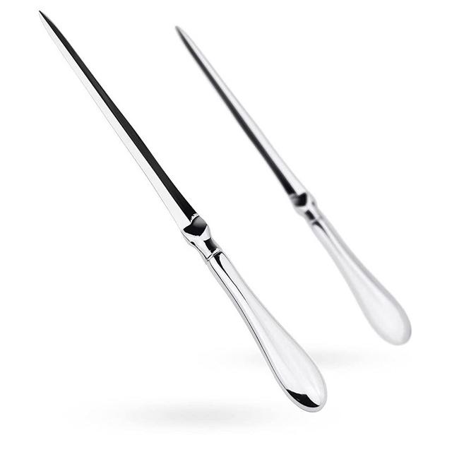 MUSROD Silvery Letter Opener, Envelope Opener Knife Metal Letter Opening Knife, Paul Revere Paper Cutting Knife, 9 inches (2 Pack)