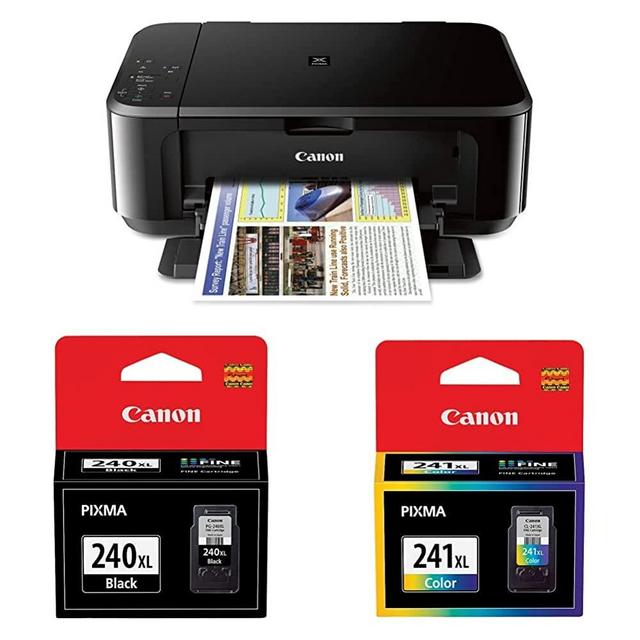 Canon PIXMA MG3620 Wireless All-in-One Color Inkjet Printer & PG-240XL ChromaLife 100 Black Ink Cartridge (5206B001) & CL-241XL ChromaLife 100 Color Ink Cartridge (5208B001)