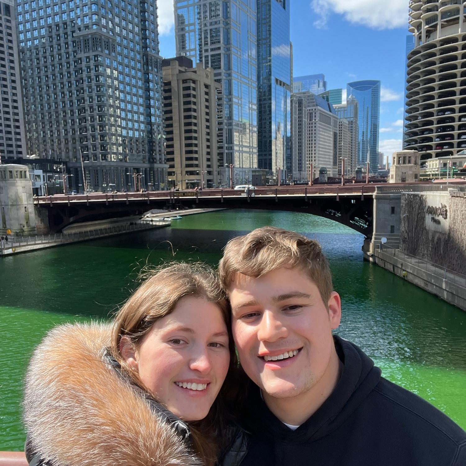 Chicago, IL after St. Patrick’s day. The river was so green!