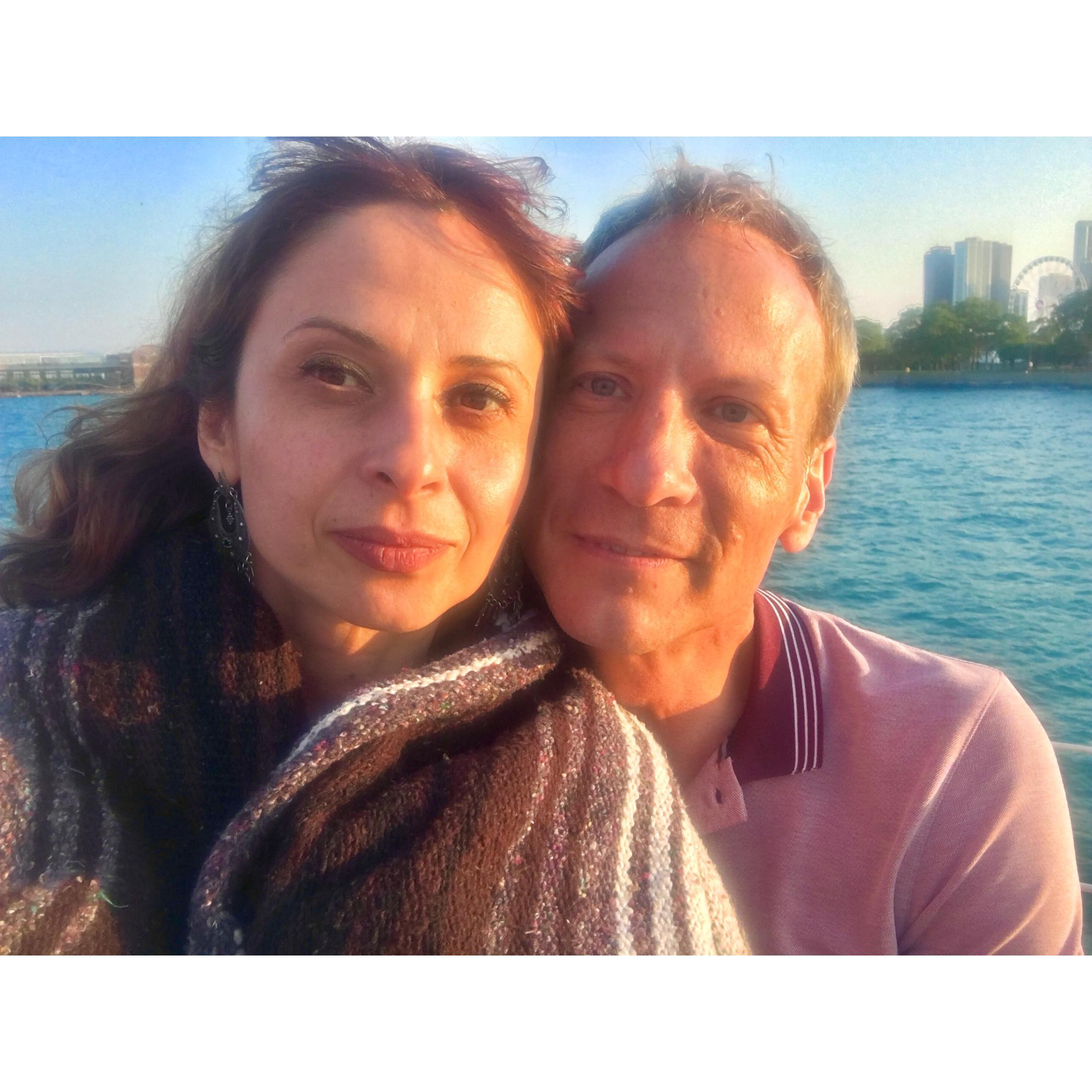 Somehow, we got our tickets changed to the sunset cruise, a coveted twice-a-year event -- with live Brazilian jazz, which just happens to be one of Dilyana's passions.
