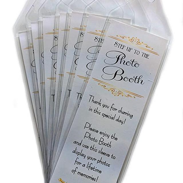 Photo Booth Nook Bookmark Sleeve- Vinyl Photobooth Strip Frames, Picture Strip Holder - Crystal Clear Surface, Lightweight, Shatterproof Material - Ideas for Party Favors - 2x6-Inch (50 Count)