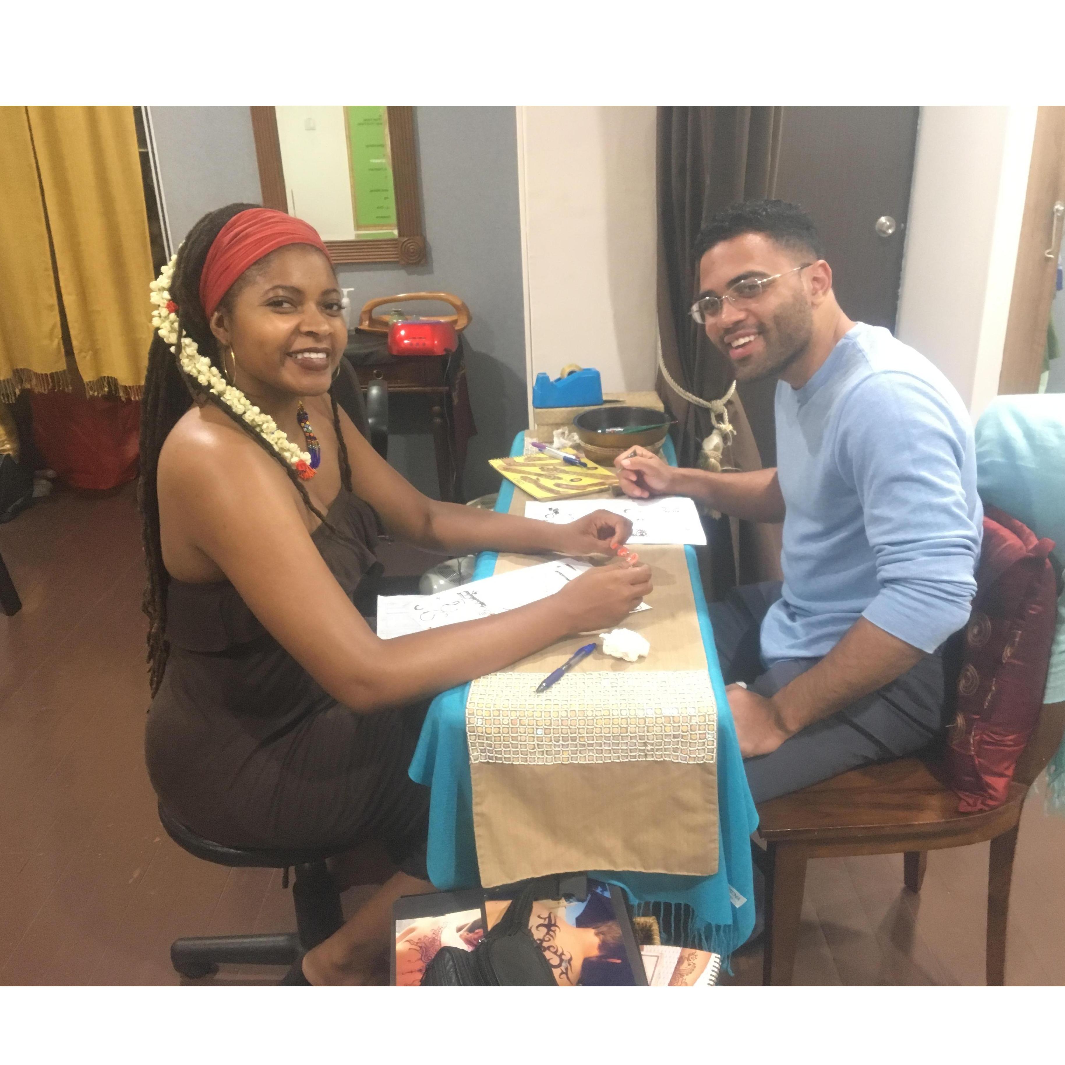 Henna history and training class in Singapore's Little India neighbourhood