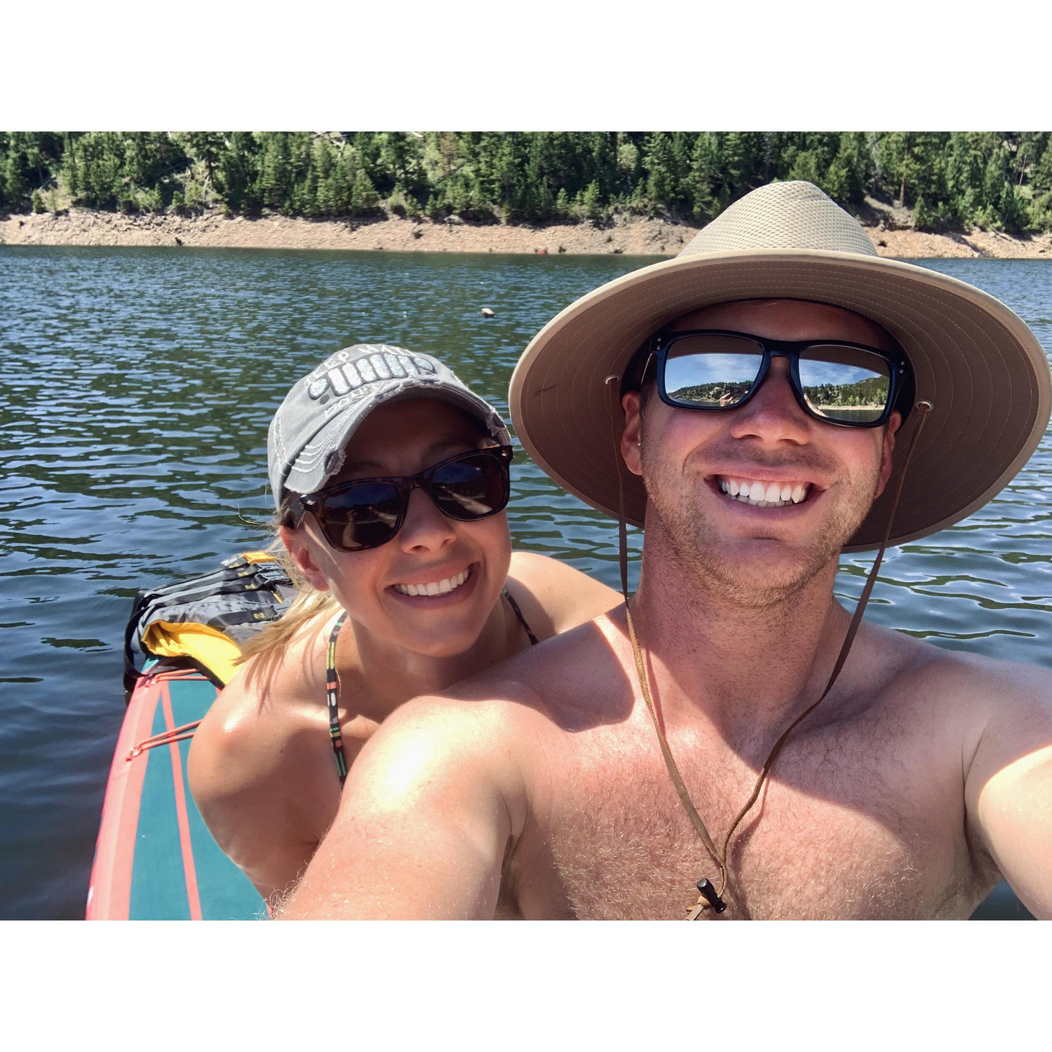 Paddleboarding is one of our favorite summertime activities. We love to pack a backpack full of snacks and drinks, and listen to country music as we paddle away.