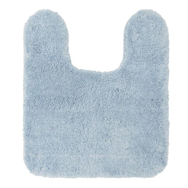 Nestwell™ Soft Plush 21" x 24" Contour Bath Rug in Blue Fog