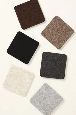 Graf & Lantz Merino Wool Coasters, Set of 6