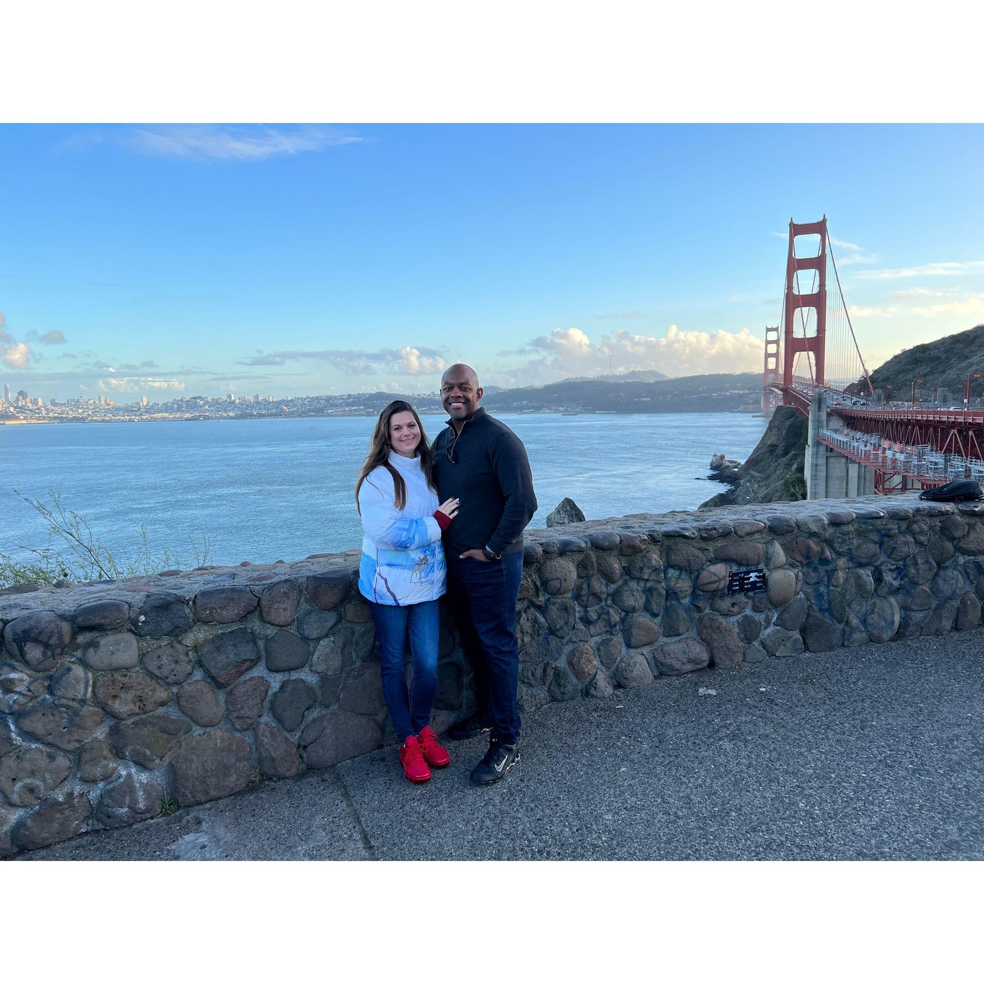 Enjoying the Golden Gate Bridge