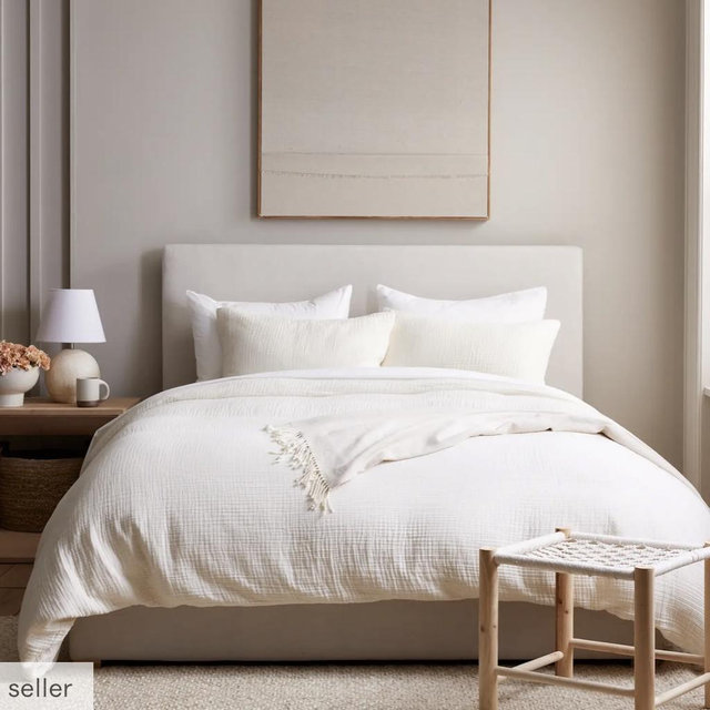 Organic Cotton Gauze Duvet Cover Set - Undyed