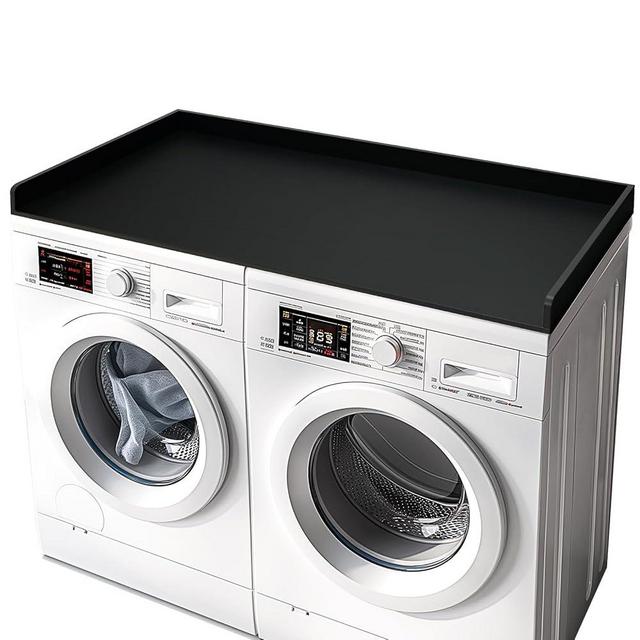 GASHELL Washer Dryer Countertop, 27.5" x 54" Bamboo Washer and Dryer Countertop for Laundry Room Organization(Black)
