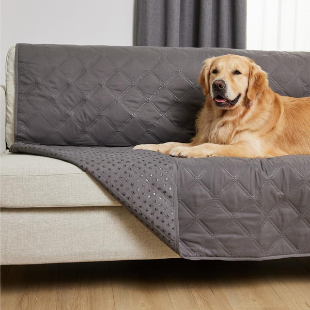 GORILLA GRIP Waterproof Dog Bed Cover 52x82, Pet Blanket for Furniture, Sofa, Couch, Crate, Car, Sofa Throw Essential for Cats and Dogs, Tear and Slip Resistant Leakproof Cushion Cover, Charcoal