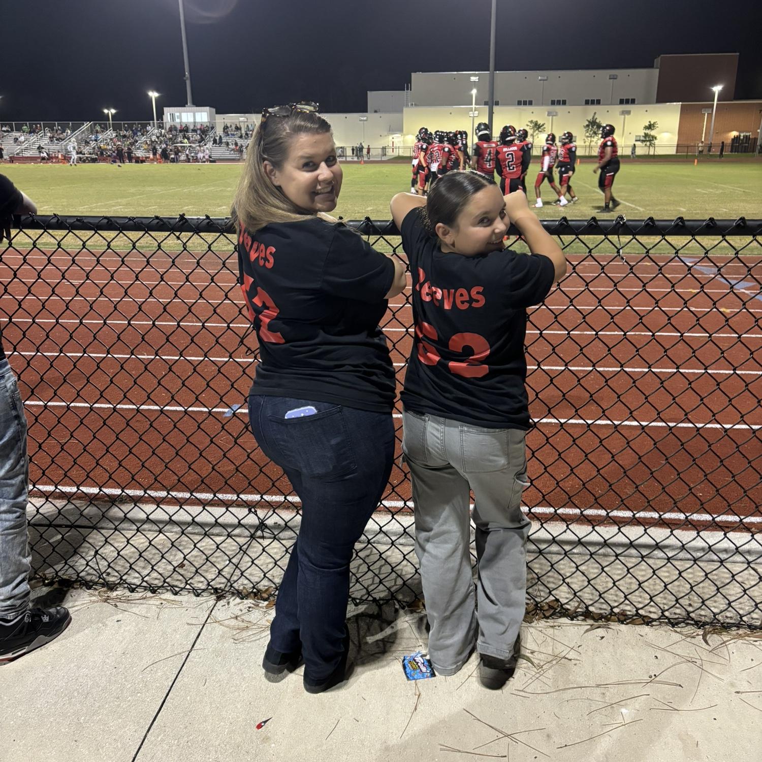 Miss Makaela (mats daughter) and I rooting for her big brother Mason. #Go52