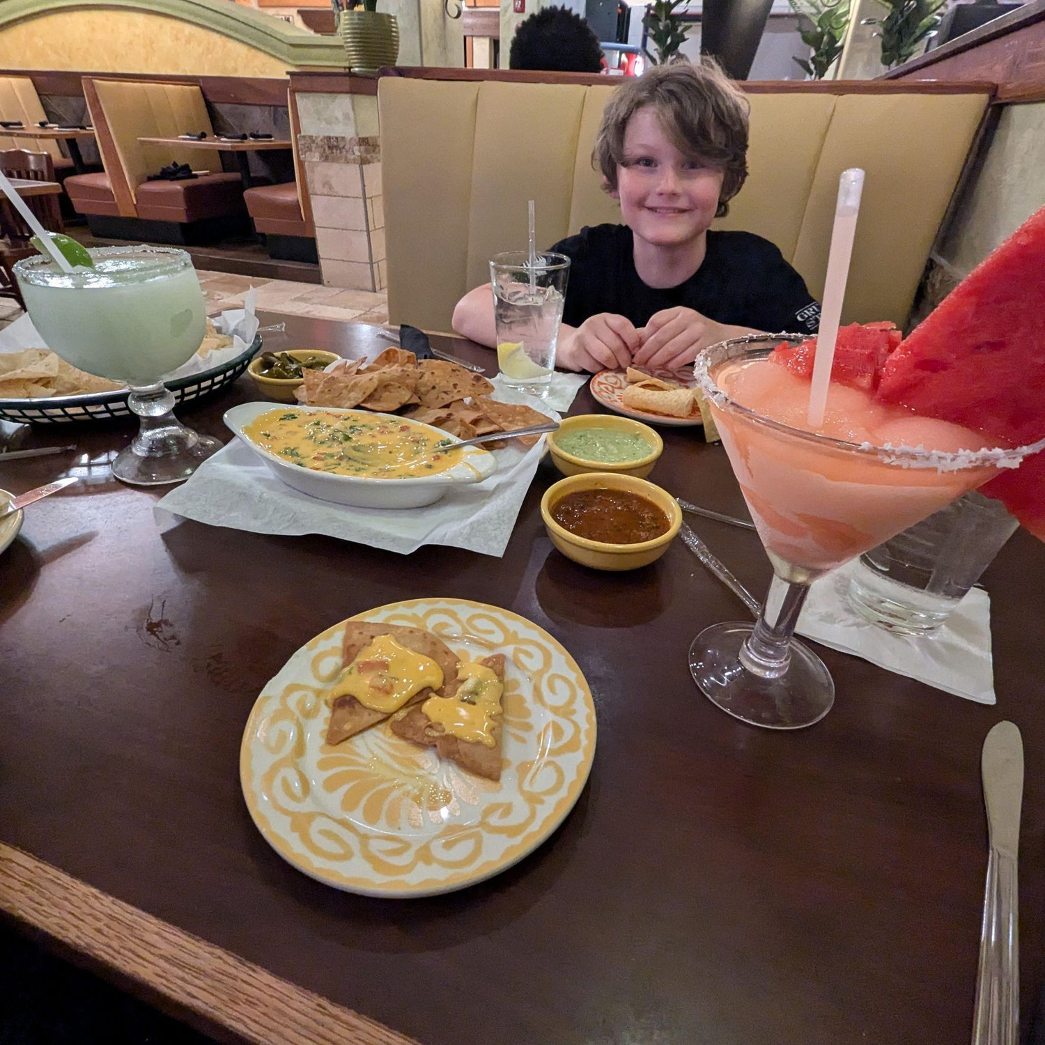 Queso & margaritas should be Nolan's tag line.