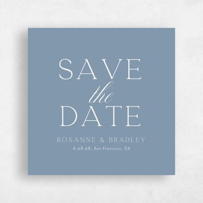 Storm Blue Wedding Save the Date - Heritage Barn Square