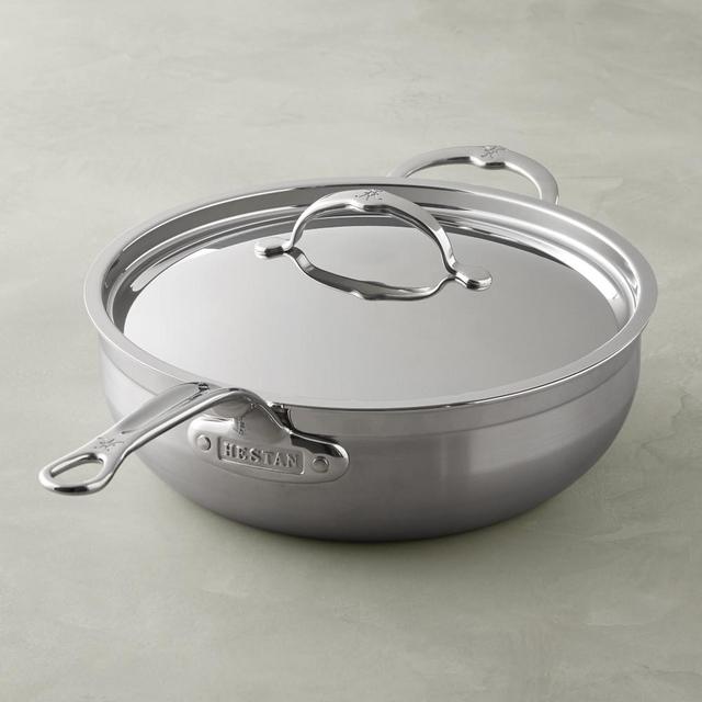 Hestan ProBond Stainless-Steel Essential Pan with Helper Handle, 5-Qt.