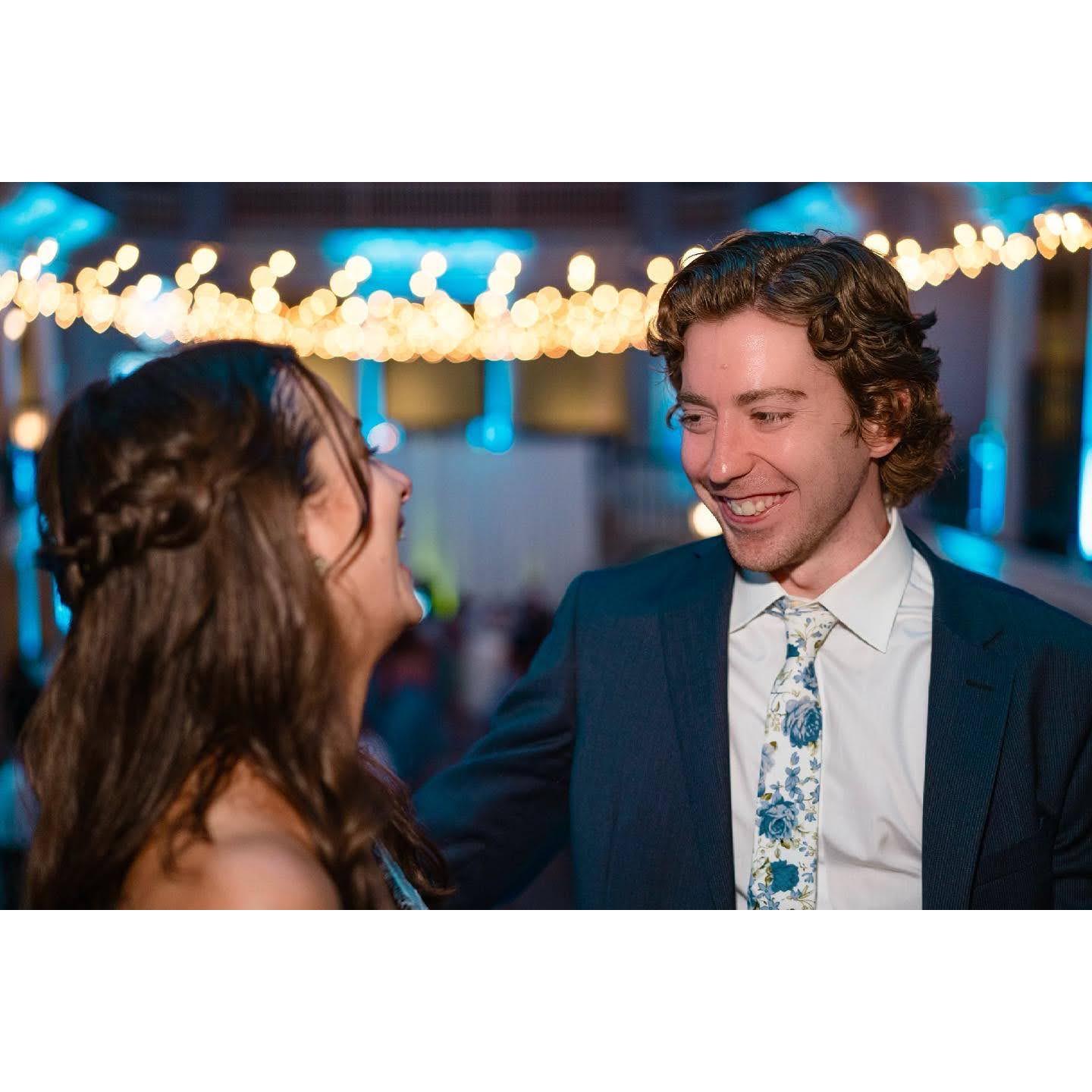 Celebrating Danielle's sister and brother-in-law's wedding and Jason's luscious locks.