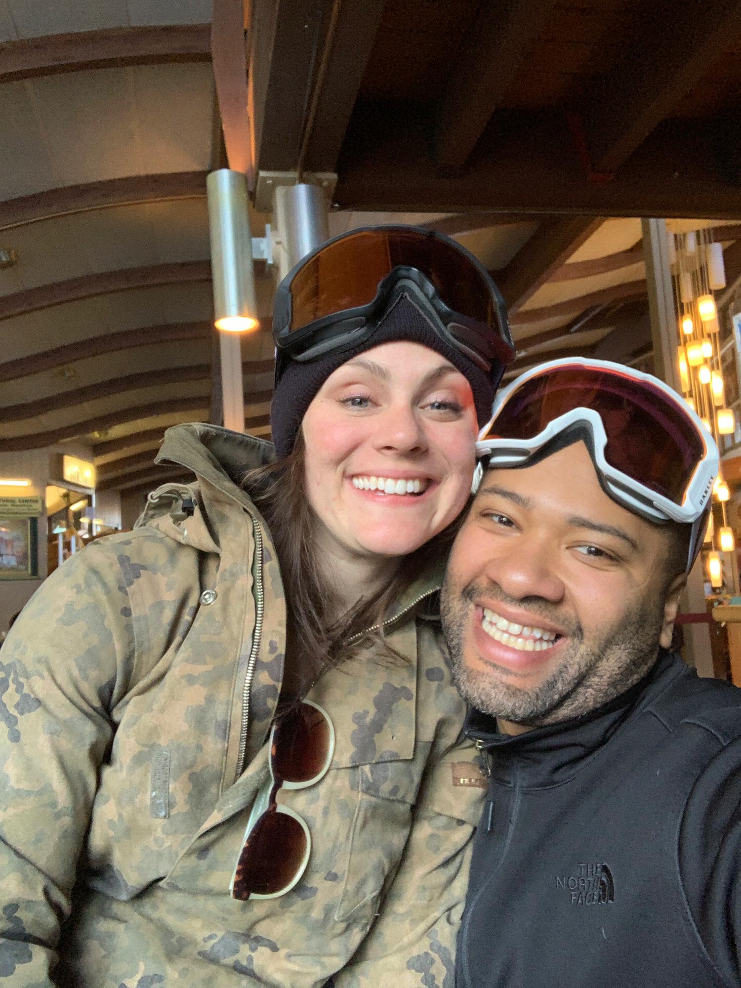 Snowboarding at Hunter Mountain.