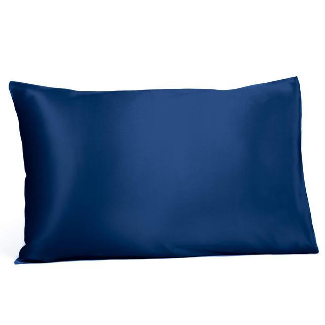 Fishers Finery 19mm 100% Pure Mulberry Silk PillowcaseGood Housekeeping Quality Tested (Navy, K)