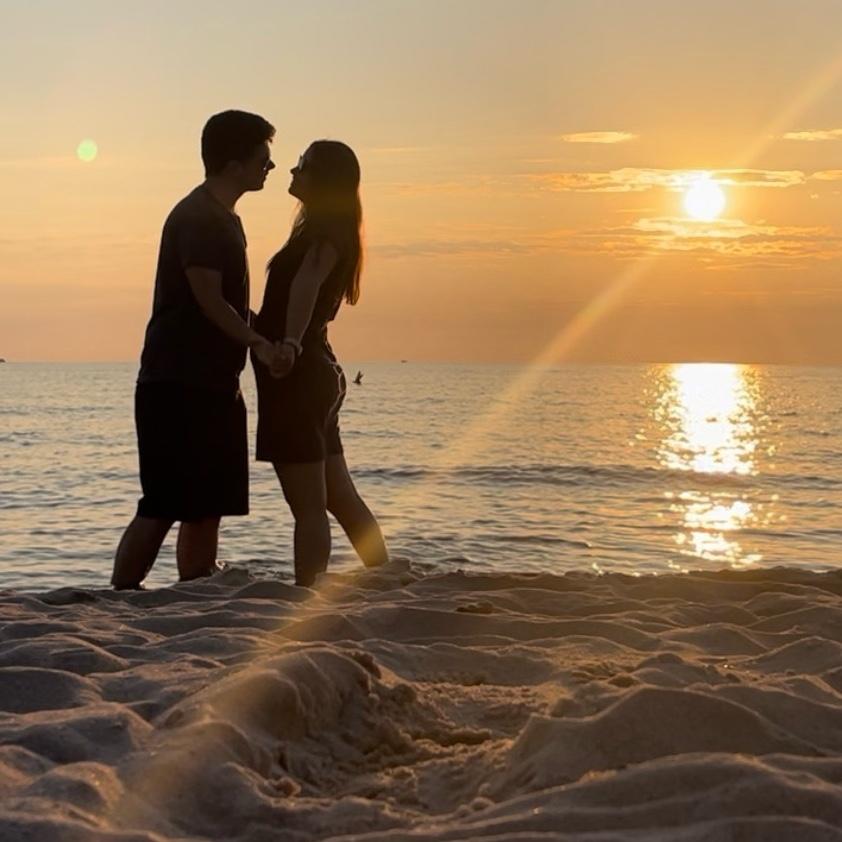 Silver Beach: St. Joseph, Michigan. Our first roadtrip together, one year later Joe proposed here.