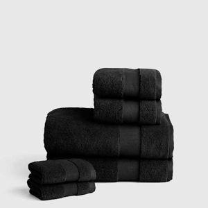 Turkish Classic Bath Sheet Bundle in Black