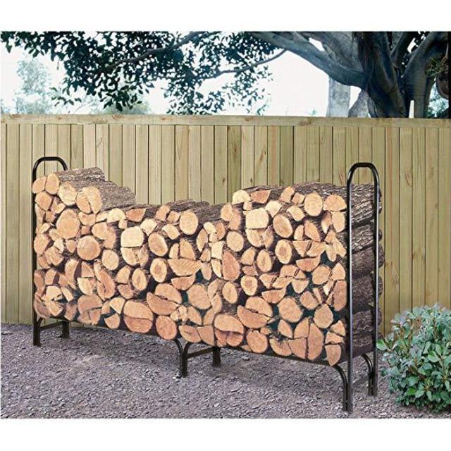 Landmann 82434 8-Foot Firewood Log Rack with Fitted Cover