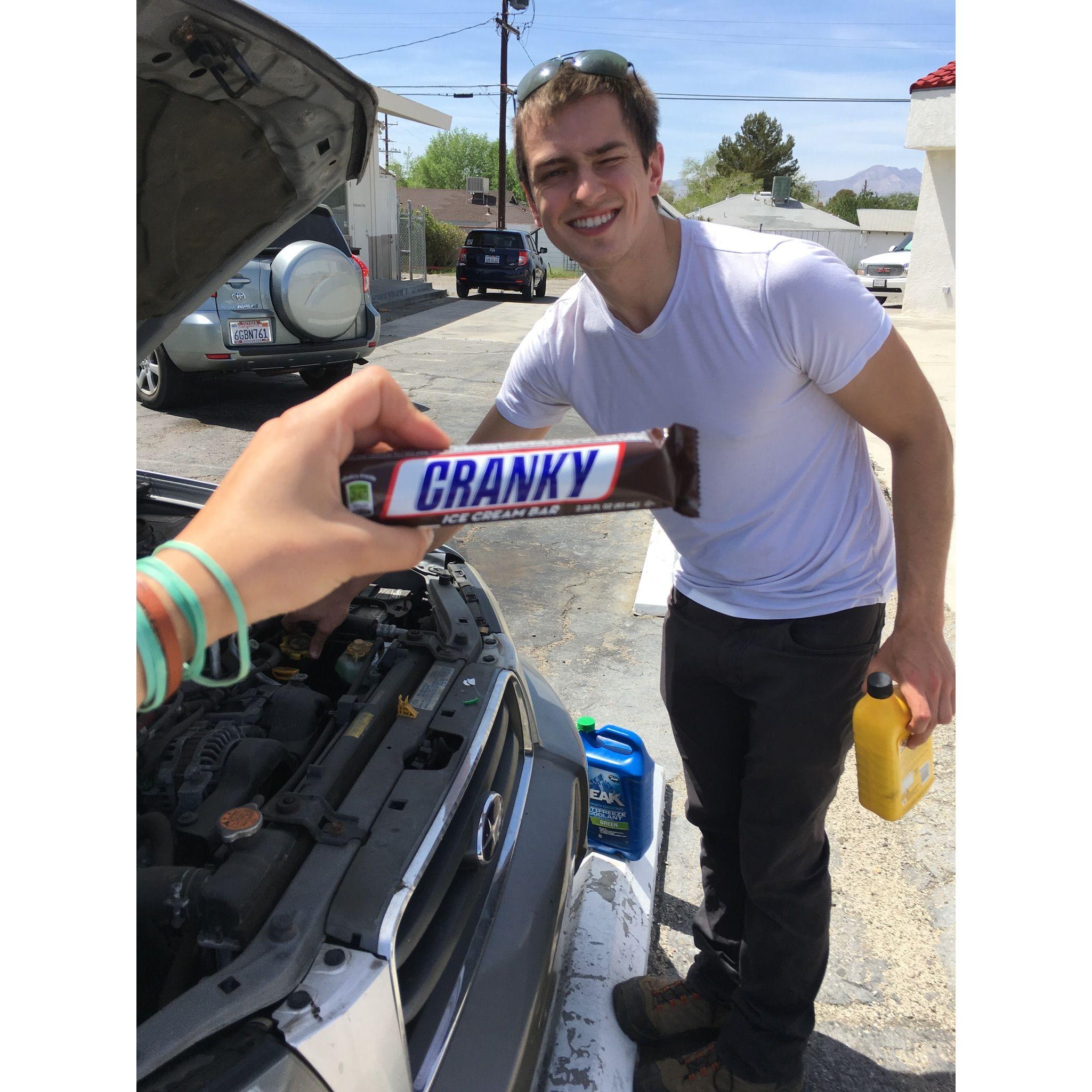 Summer 2017, The car died and someone's mood died with it. Enter: gas station candy with built-in personality assessment.