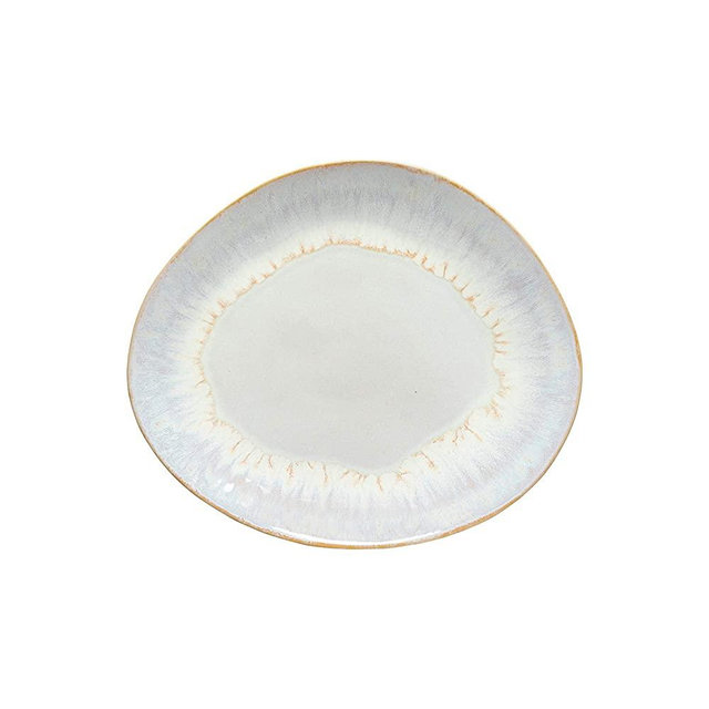 Costa Nova Brisa Collection Stoneware Ceramic Oval Dinner Plate/Platter 11", Sal