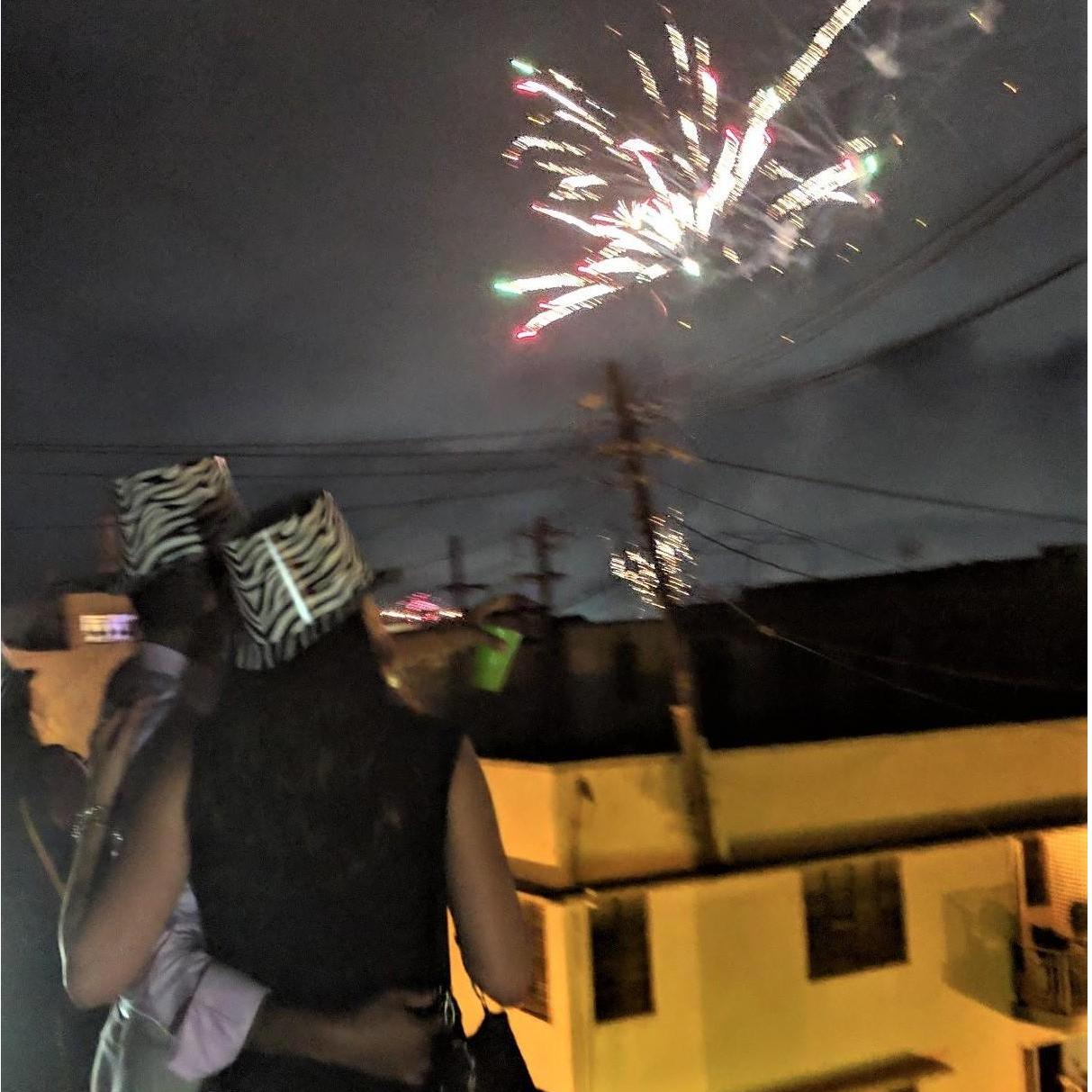 Rooftop fireworks!