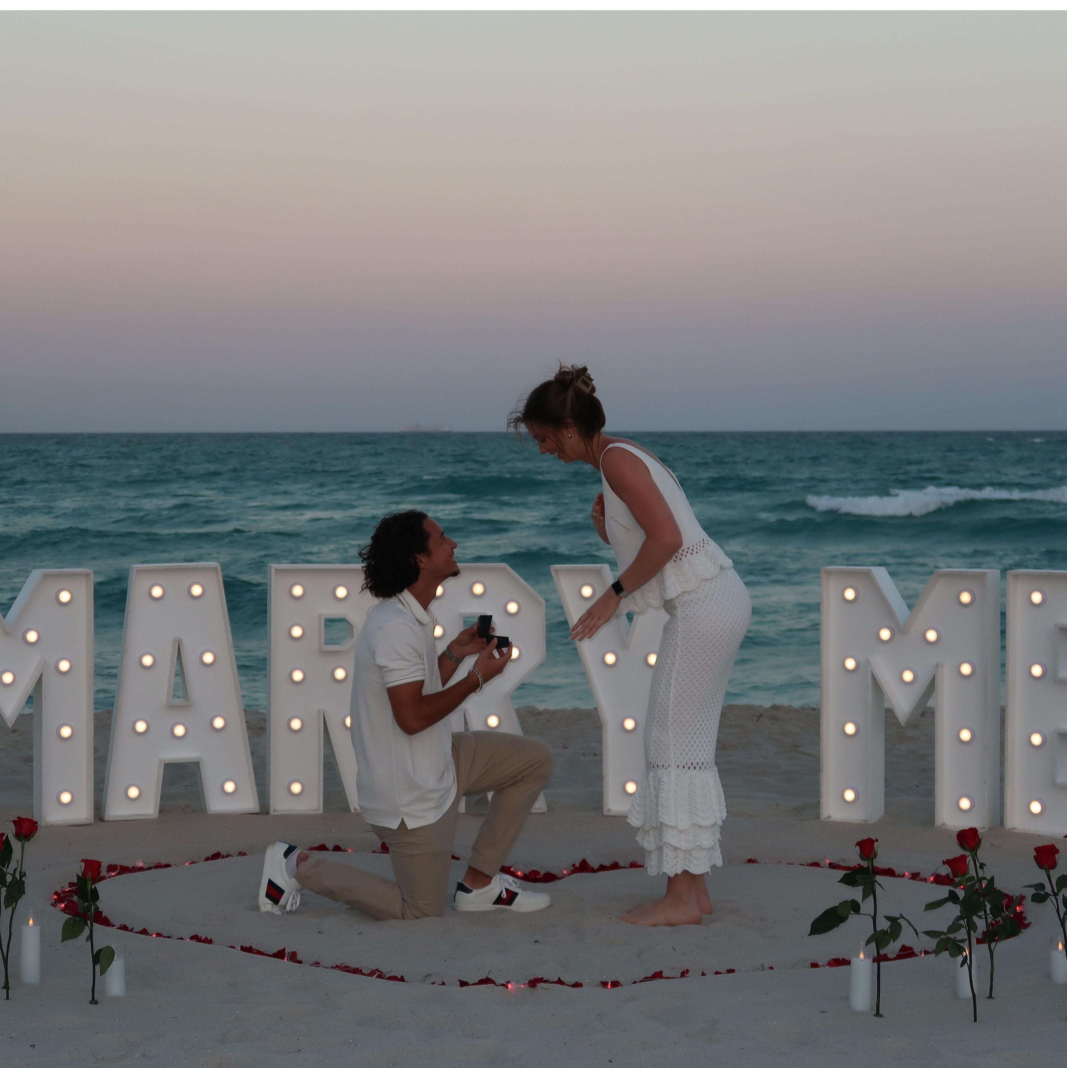 Scrappy proposed to Kelsey on Miami Beach