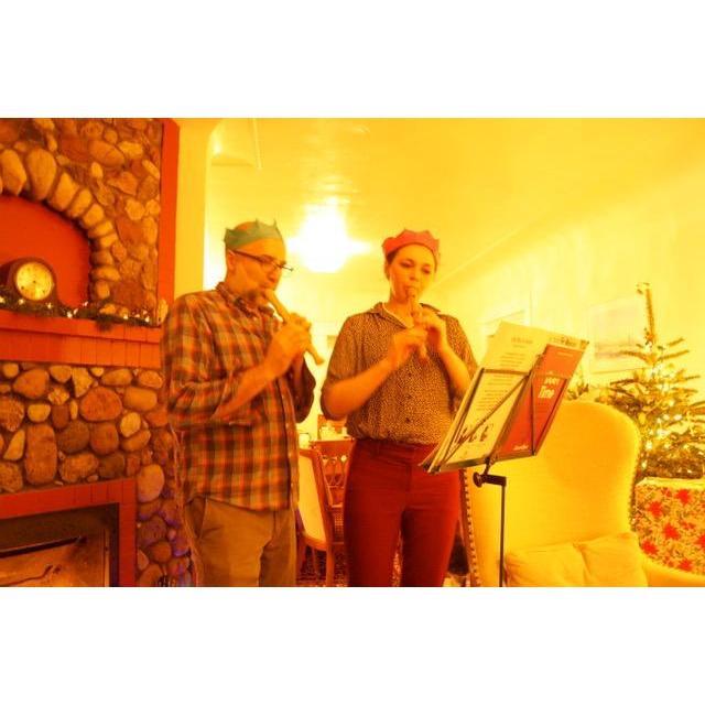 Playing music together on Christmas