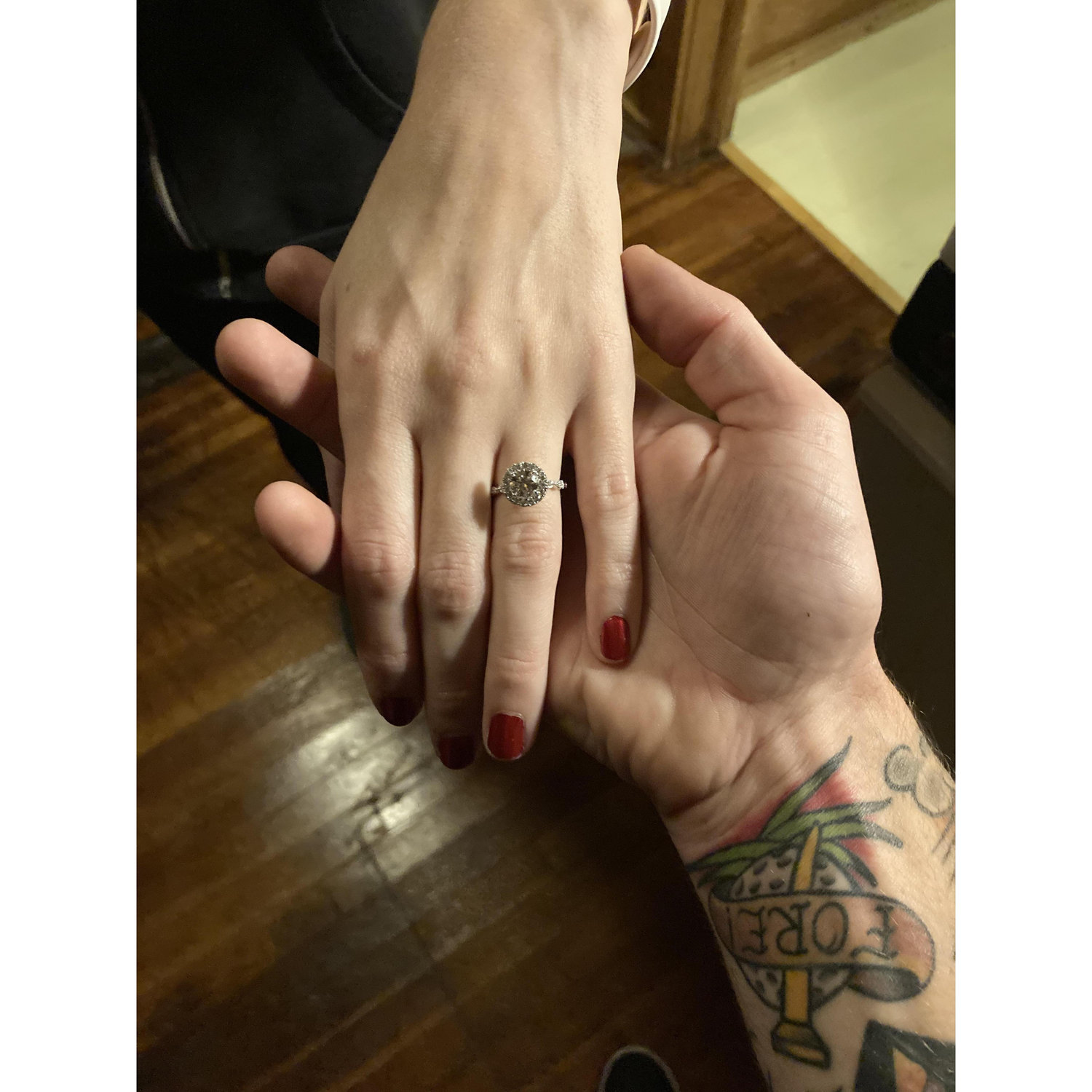 The night we got engaged!