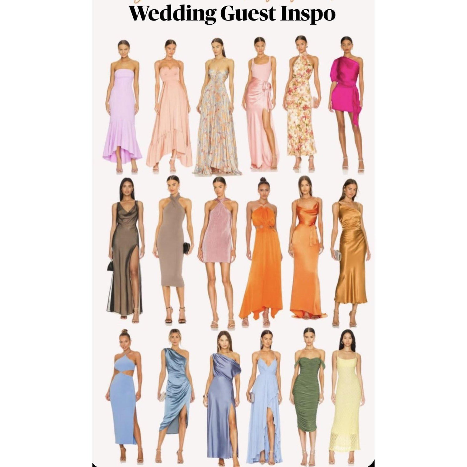 Some wedding guest outfit inspo