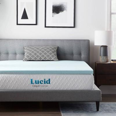Comfort Collection 2" Gel and Aloe Infused Memory Foam Mattress Topper - Lucid