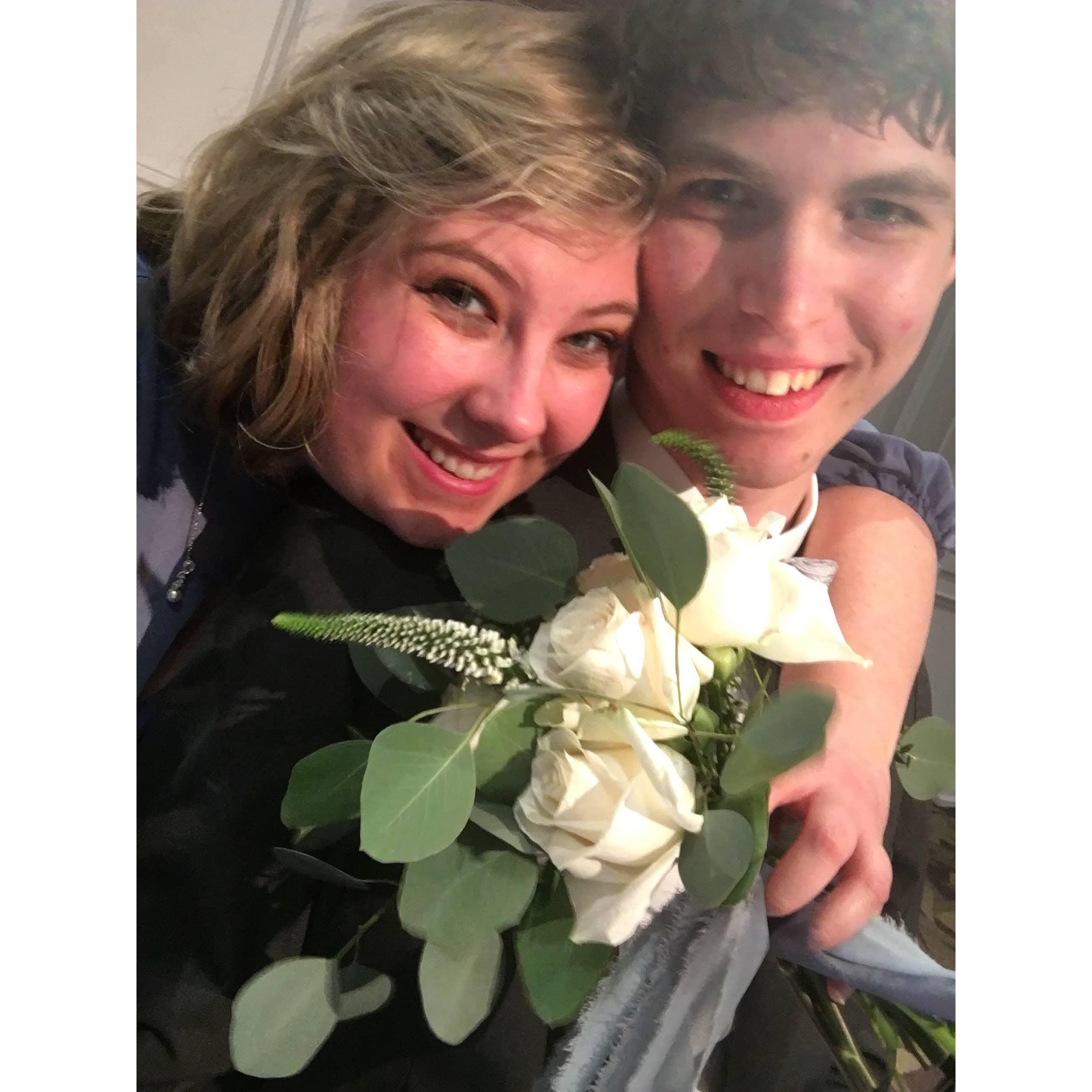 After Hannah caught the bouquet at the Shroeder's wedding, everyone knew a proposal couldn't be too far away!