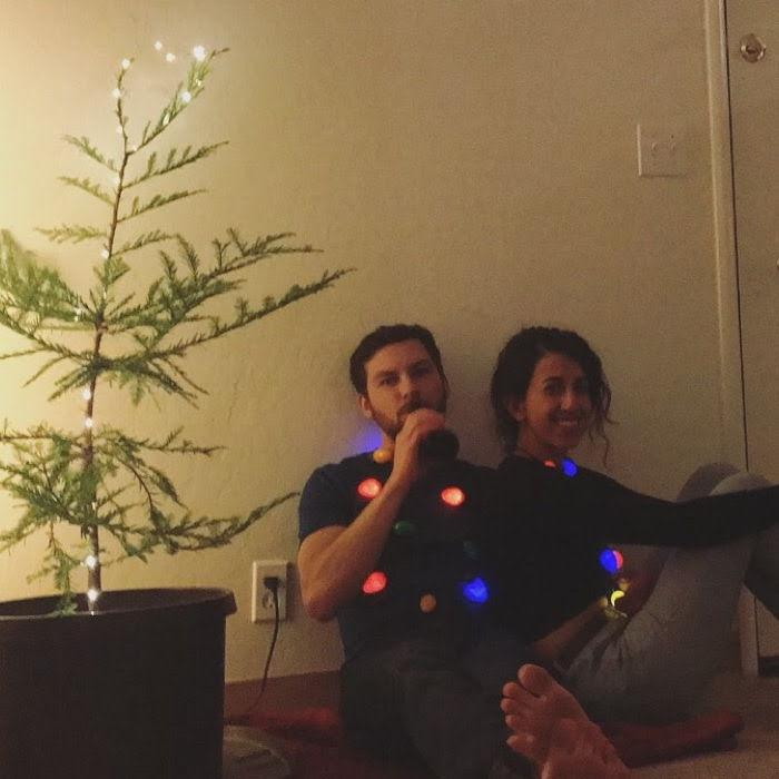 Our first place together in Capitola, CA.  Redwood bonsai Christmas tree.  2018