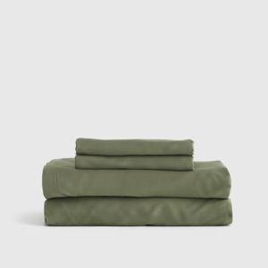 King Size Organic Bamboo Viscose Sheet Set in Olive