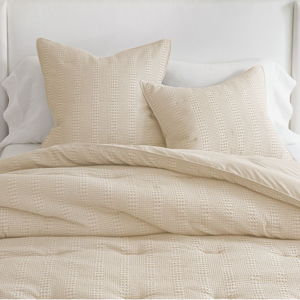 Honeycomb Cotton Comforter - Oatmeal, Standard
