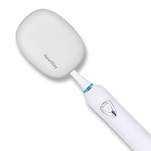 NewWay Mini UVC Toothbrush Cover Rechargeable Travel Toothbrush Case with Holder and Silicone Cover for Houshold and Traving or Business Trip White